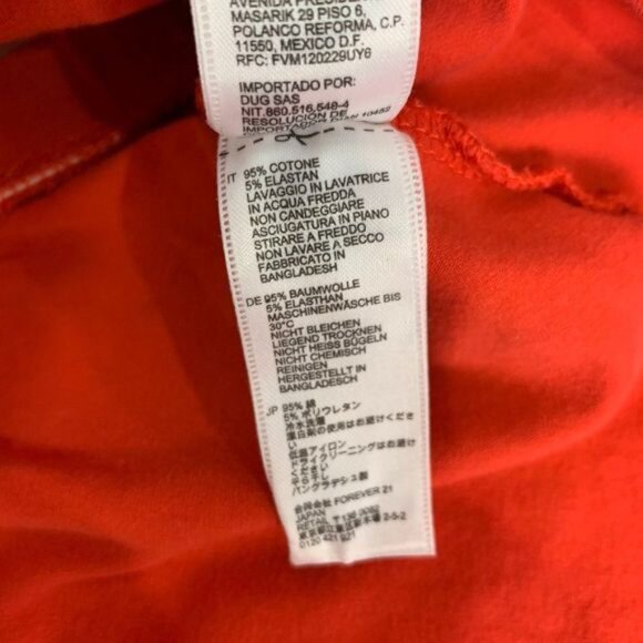 Forever 21 Women's Red Mini Flared Mini Skirt Size Medium - Picture 5 of 7